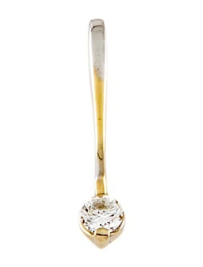 Pre-owned Pendant 14k Diamond  In Multi