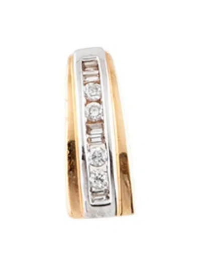 Pre-owned Pendant 14k Diamond  In Multi