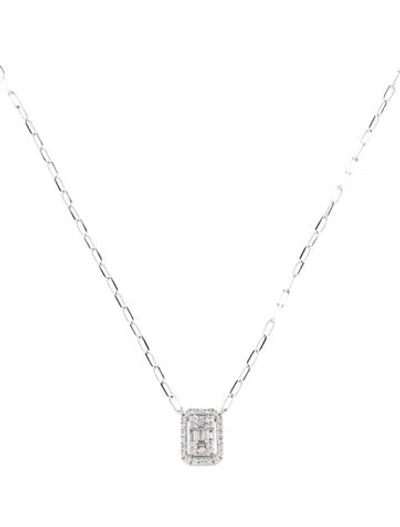 Pre-owned Pendant 14k Diamond  Necklace, 16" In Multi