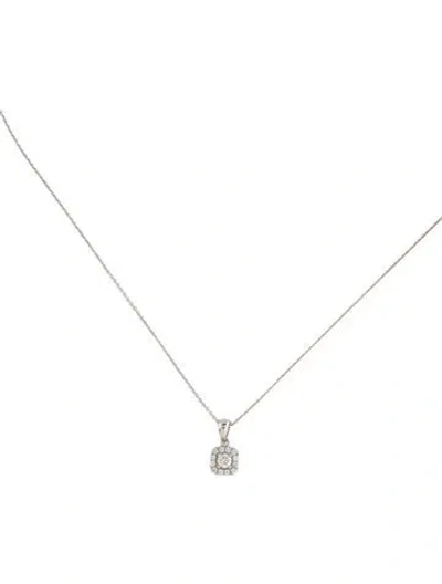Pre-owned Pendant 14k Diamond  Necklace, 17" In Multi