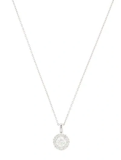 Pre-owned Pendant 14k Diamond  Necklace, 18" In Multi