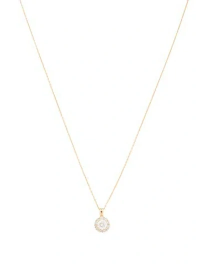 Pre-owned Pendant 14k Diamond  Necklace, 18" In Multi