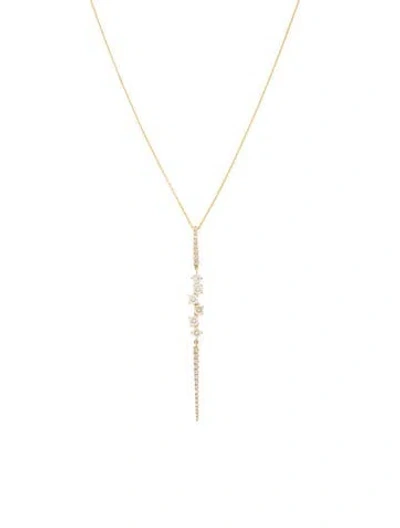 Pre-owned Pendant 14k Diamond  Necklace, 18" In Multi