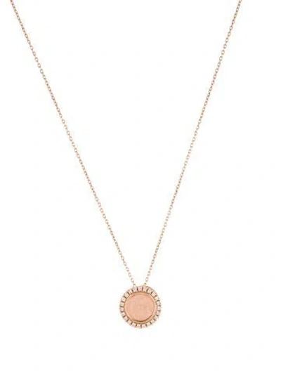 Pre-owned Pendant 14k Diamond  Necklace, 18" In Multi