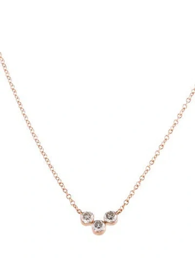 Pre-owned Pendant 14k Diamond  Necklace, 18" In Multi