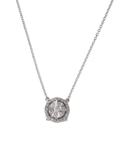 Pre-owned Pendant 14k Diamond  Necklace, 18" In Multi