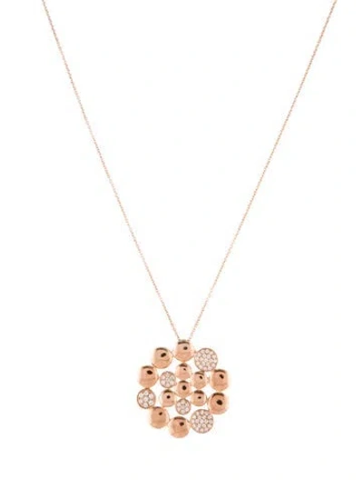 Pre-owned Pendant 14k Diamond  Necklace, 18" In Multi