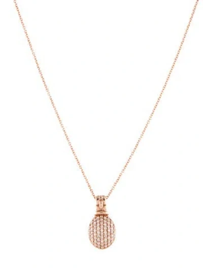 Pre-owned Pendant 14k Diamond  Necklace, 18" In Multi