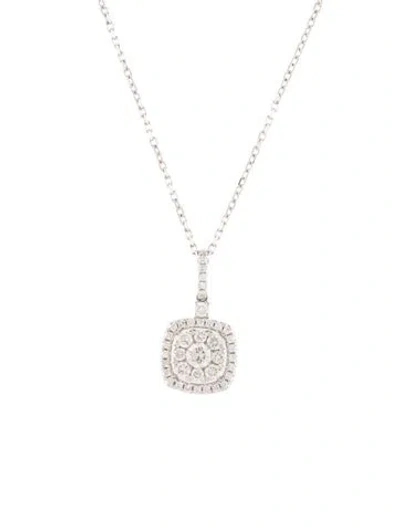 Pre-owned Pendant 14k Diamond  Necklace, 18" In Multi