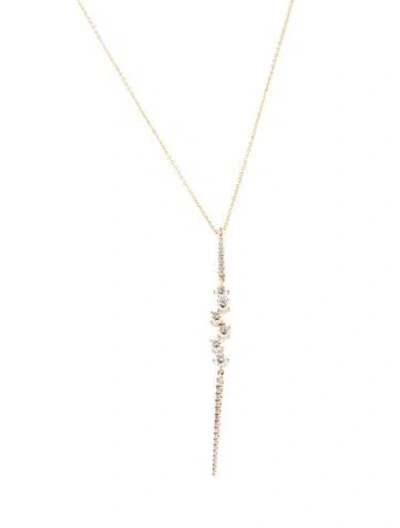 Pre-owned Pendant 14k Diamond  Necklace, 18" In Multi