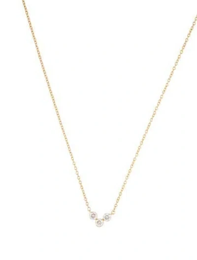 Pre-owned Pendant 14k Diamond  Necklace, 18" In Multi