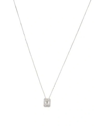 Pre-owned Pendant 14k Diamond  Necklace, 18" In Multi