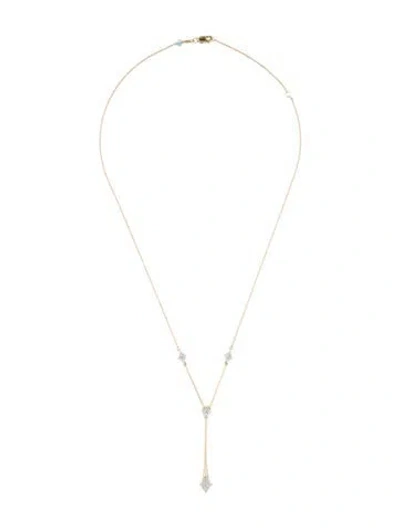 Pre-owned Pendant 14k Diamond  Necklace, 18" In Multi