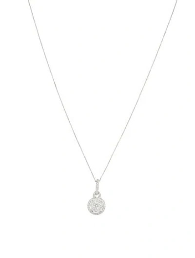 Pre-owned Pendant 14k Diamond  Necklace, 18" In Multi