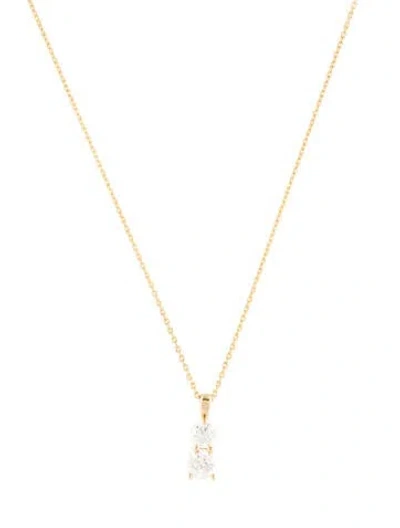 Pre-owned Pendant 14k Diamond  Necklace, 18.75" In Multi