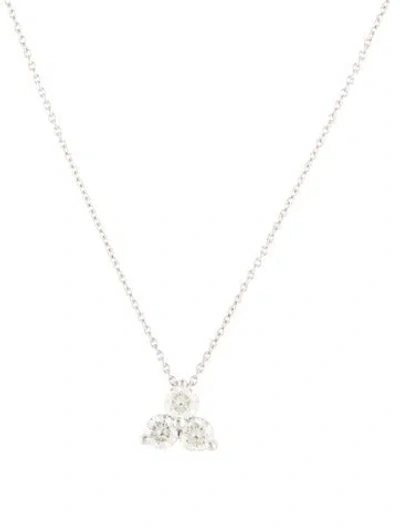Pre-owned Pendant 14k Diamond  Necklace W/ Tags, 17.75" In Multi