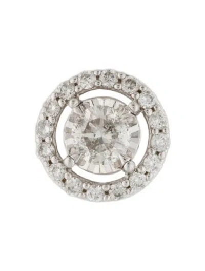 Pre-owned Pendant 14k Diamond Round , 0.5" In Multi