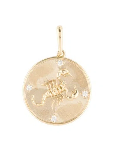 Pre-owned Pendant 14k Diamond Scorpio  In Multi