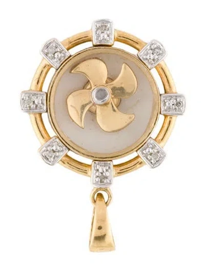 Pre-owned Pendant 14k Diamond Shaker  In Multi