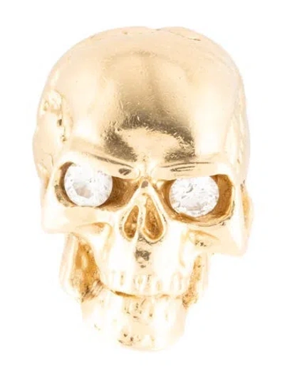 Pre-owned Pendant 14k Diamond Skull  In Multi