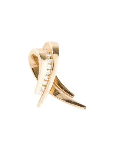 Pre-owned Pendant 14k Diamond Slide  In Multi