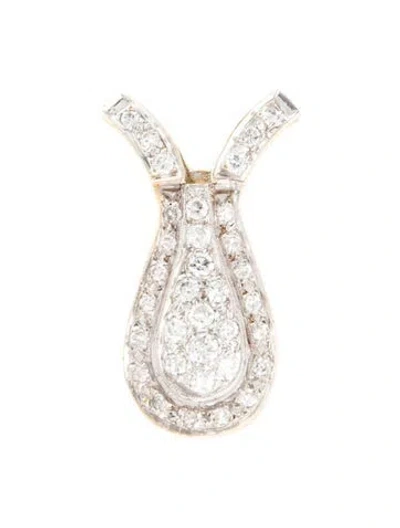 Pre-owned Pendant 14k Diamond Slider , 1.25" In Multi