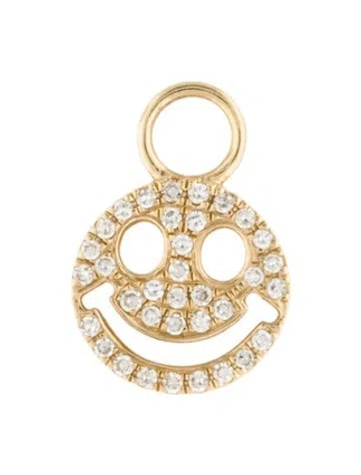 Pre-owned Pendant 14k Diamond Smile , 0.5" In Multi