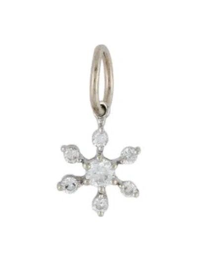 Pre-owned Pendant 14k Diamond Snowflake  In Multi