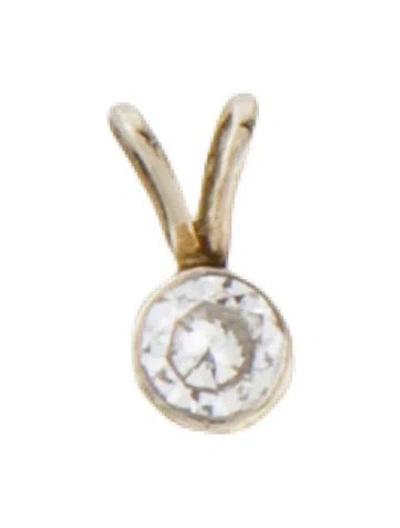 Pre-owned Pendant 14k Diamond Solitaire , 0.5" In Multi