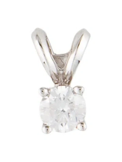 Pre-owned Pendant 14k Diamond Solitaire  In Multi