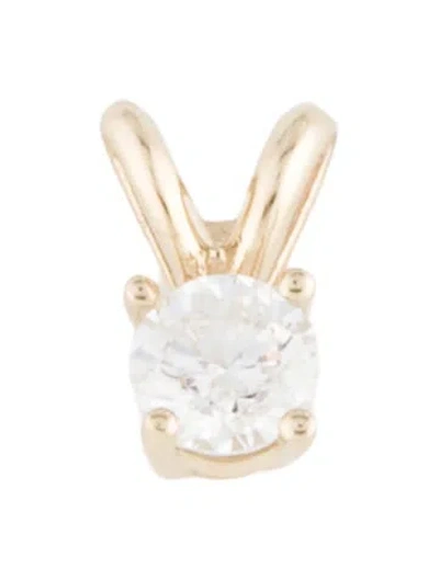 Pre-owned Pendant 14k Diamond Solitaire  In Multi
