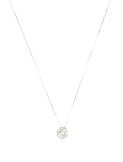 Pre-owned Pendant 14k Diamond Solitaire  Necklace, 18" In Multi
