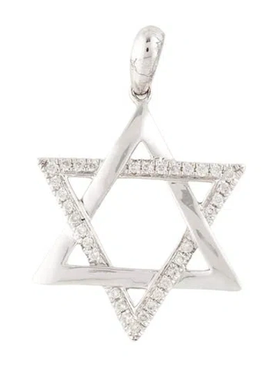 Pre-owned Pendant 14k Diamond Star Of David  In Multi