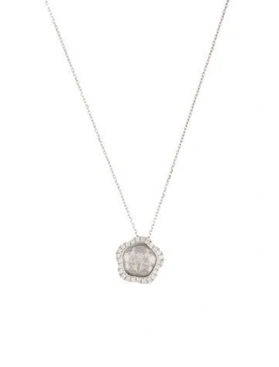 Pre-owned Pendant 14k Diamond Star  Necklace, 18" In Multi