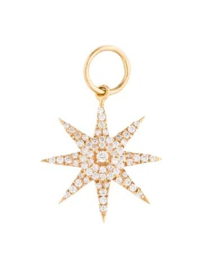 Pre-owned Pendant 14k Diamond Starburst  In Multi