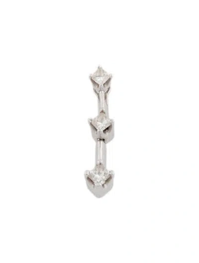 Pre-owned Pendant 14k Diamond Three Stone , 0.75" In Multi