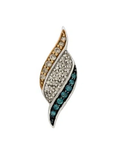 Pre-owned Pendant 14k Diamond Twist  In Multi