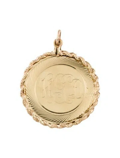 Pre-owned Pendant 14k Disc , 1.75" In Multi