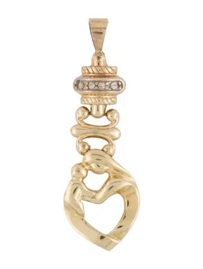 Pre-owned Pendant 14k Drop , 1.75" In Multi