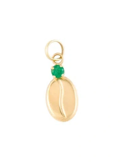 Pre-owned Pendant 14k Emerald Drop  In Multi