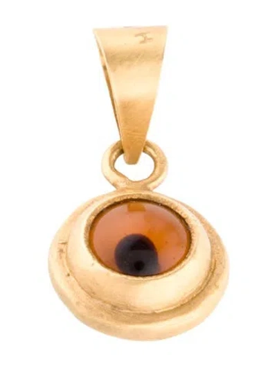 Pre-owned Pendant 14k Evil Eye  In Brown