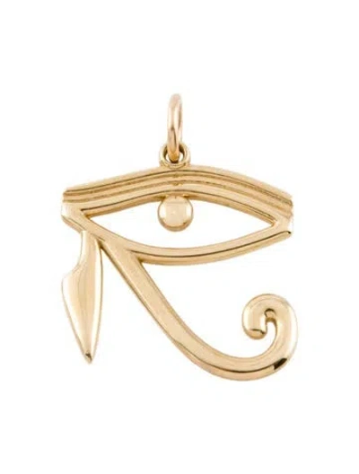 Pre-owned Pendant 14k Eye Of Horus , 1.25" In Multi