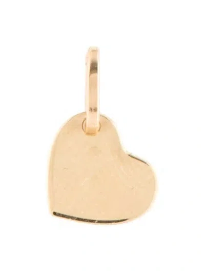 Pre-owned Pendant 14k Flat Heart  In Multi