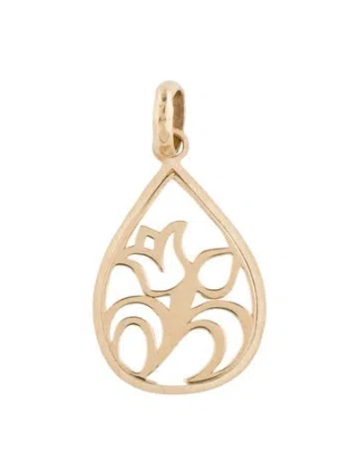 Pre-owned Pendant 14k Floral  In Multi