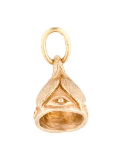 Pre-owned Pendant 14k Flower Cap Charm, 0.75" In Multi