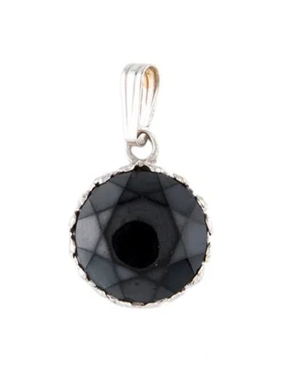 Pre-owned Pendant 14k Glass , 1" In Black