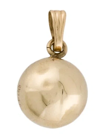Pre-owned Pendant 14k Gold Ball Charm In Multi