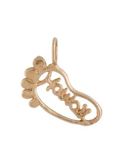 Pre-owned Pendant 14k Hawaii Footprint  In Multi