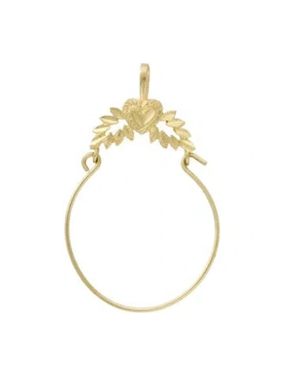 Pre-owned Pendant 14k Heart Charm Holder  In Multi