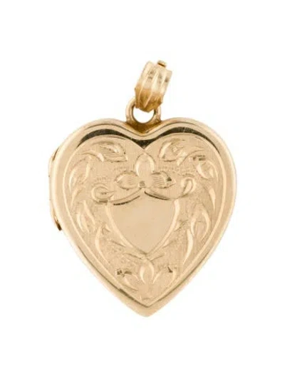 Pre-owned Pendant 14k Heart Locket , 0.75" In Multi